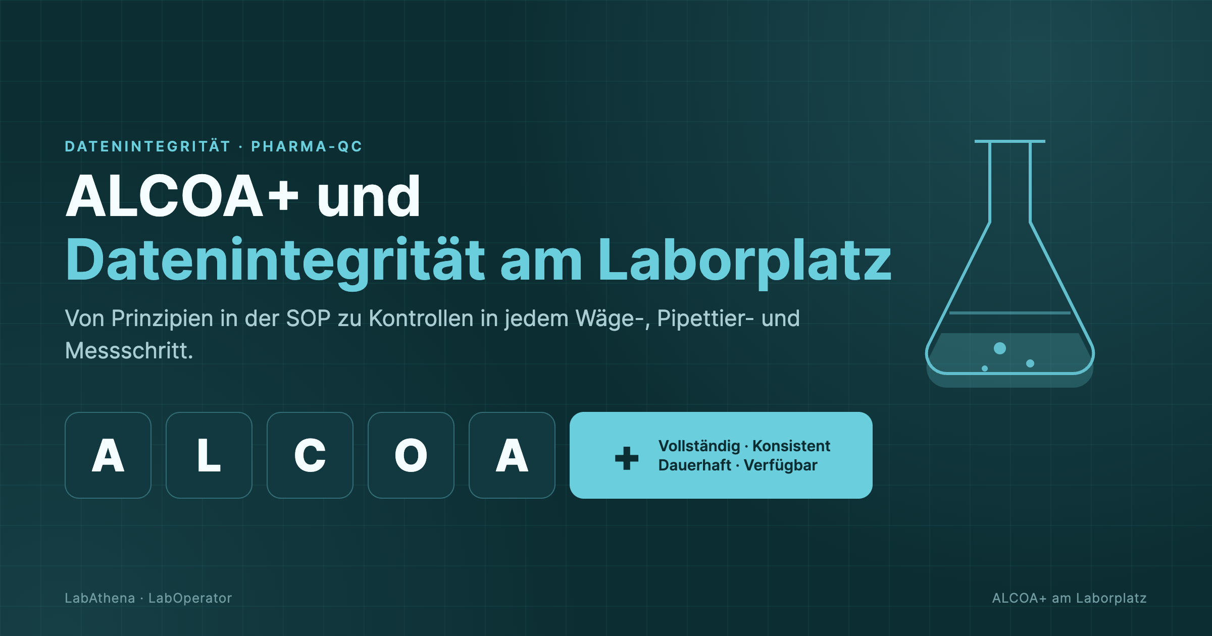 Wie ALCOA+ die Datenintegrität am Laborplatz in der Pharma-QC sichert